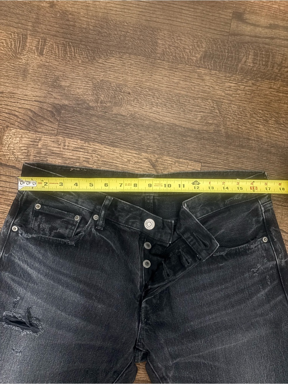 Black Distressed Jeans - Picture 4 of 4